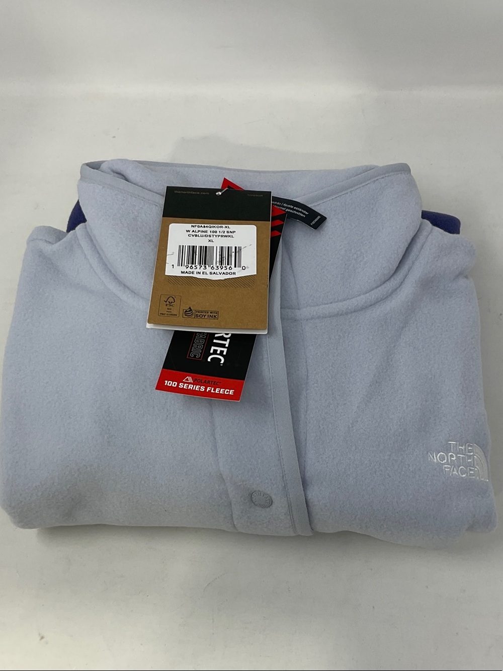 The North Face Light Gray Women’s Zip-Up Fleece Jacket